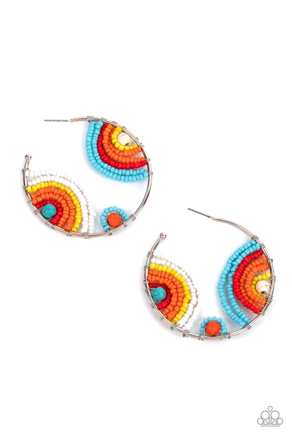Paparazzi Rainbow Horizons - Multi Earrings - July 2021 Life Of The Party Exclusive - A Finishing Touch Jewelry