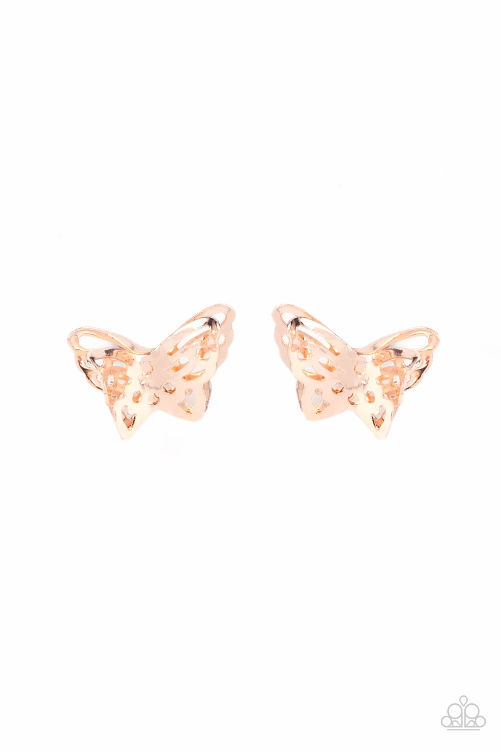 Paparazzi Flutter Fantasy - Rose Gold Earrings - A Finishing Touch Jewelry