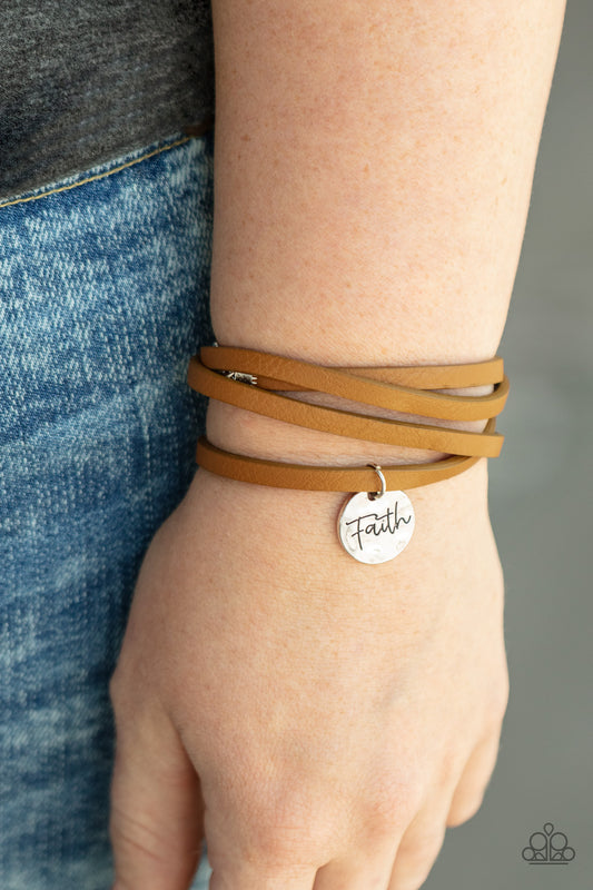 Paparazzi Wonderfully Worded - Brown Bracelet - A Finishing Touch Jewelry