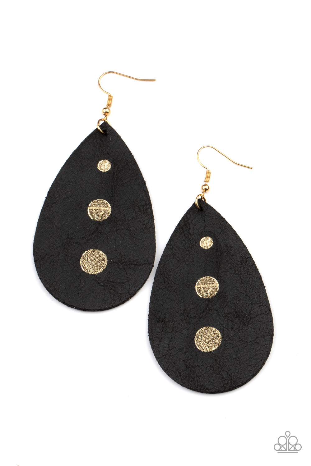 Paparazzi Rustic Torrent - Black Earrings - A Finishing Touch Jewelry