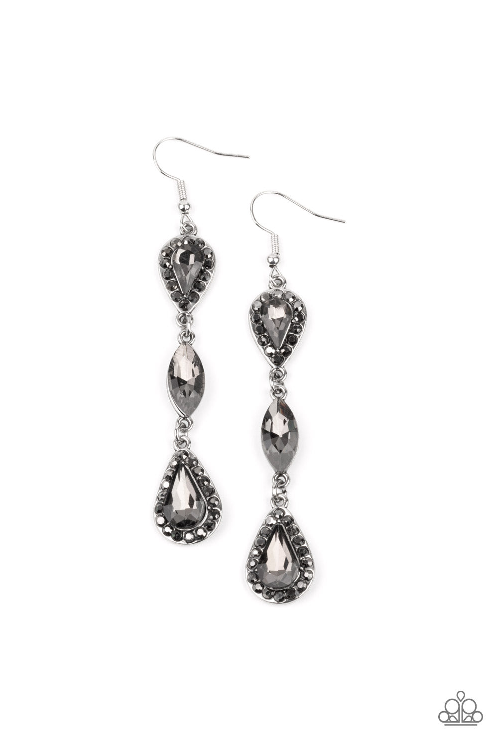 Paparazzi Test of TIMELESS - Silver Earrings - A Finishing Touch Jewelry