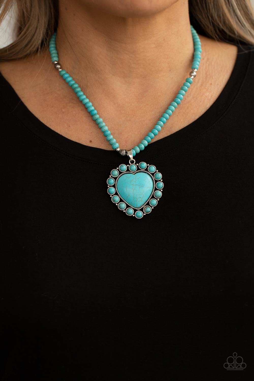 Paparazzi A Heart Of Stone Necklace - April 2021 Life Of The Party Exclusive - A Finishing Touch Jewelry