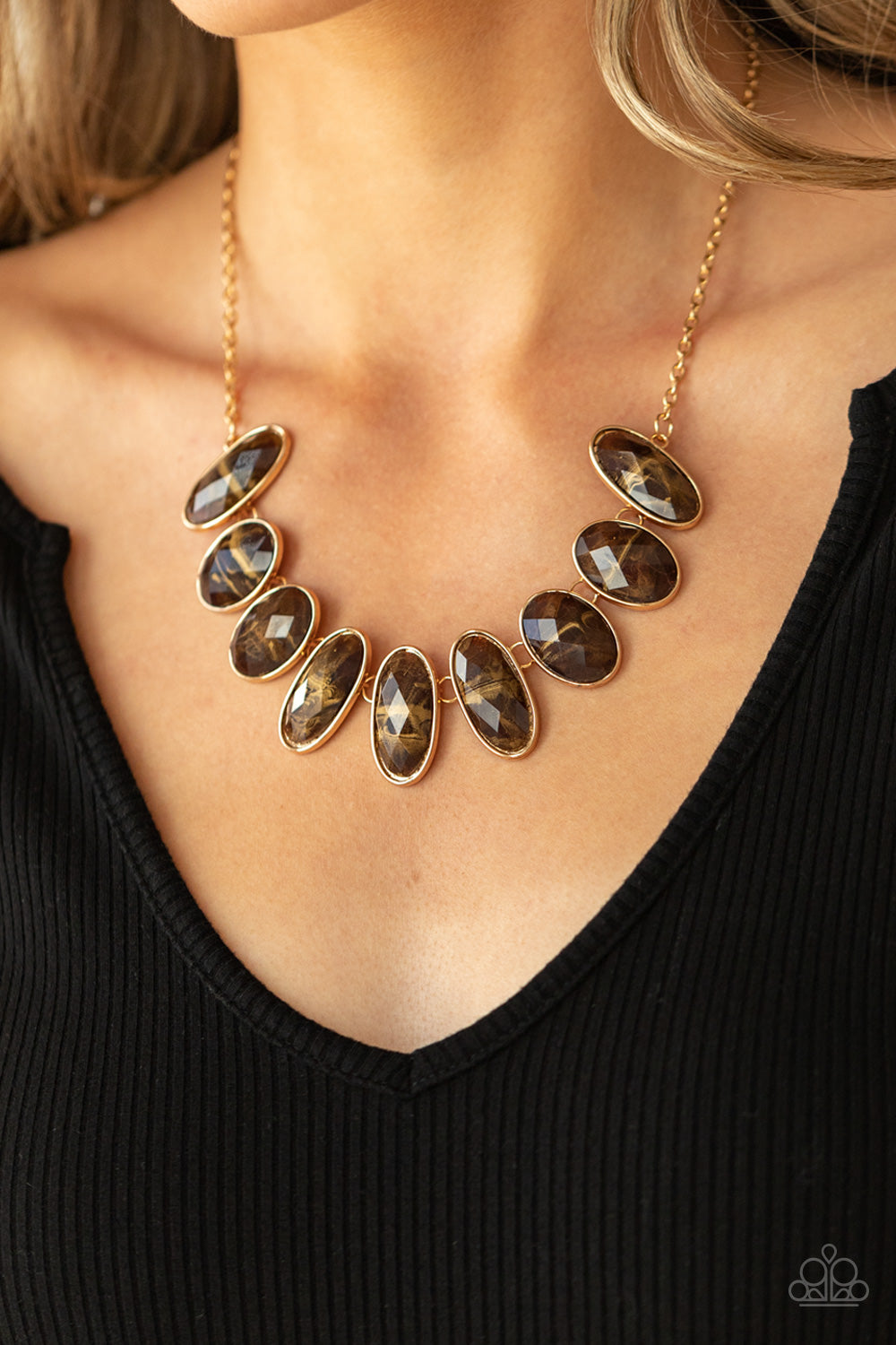Paparazzi Elliptical Episode - Brown Necklace - A Finishing Touch Jewelry