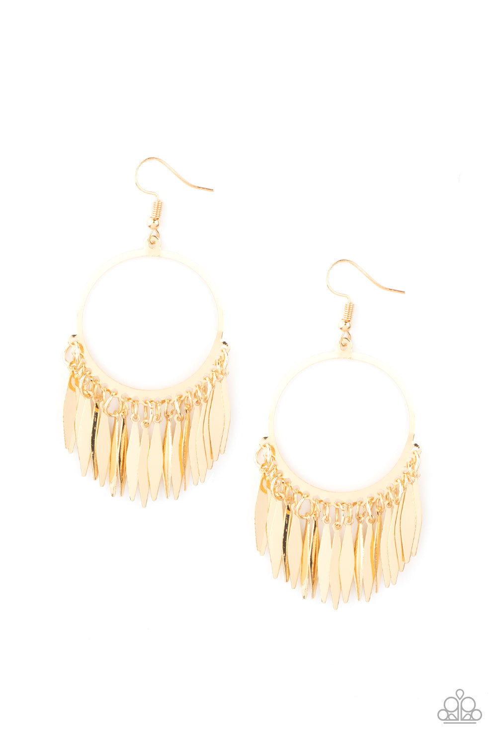 Paparazzi Radiant Chimes - Gold Earrings - A Finishing Touch Jewelry