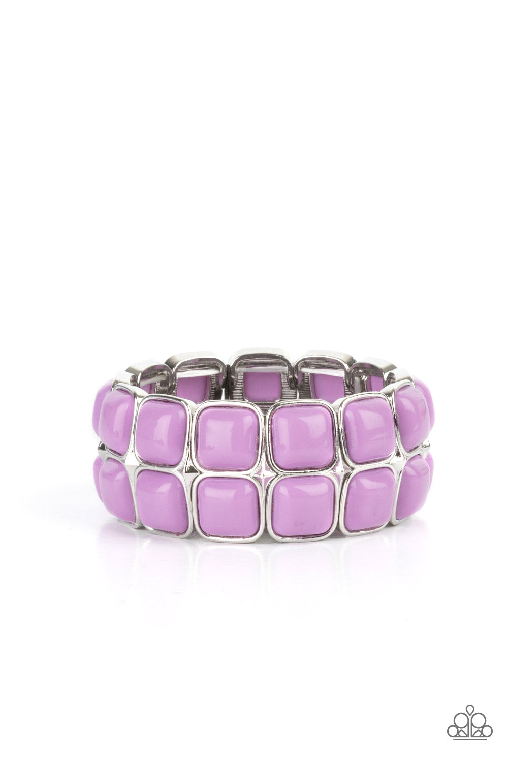 Paparazzi Double The DIVA-ttitude - Purple Bracelet - A Finishing Touch Jewelry
