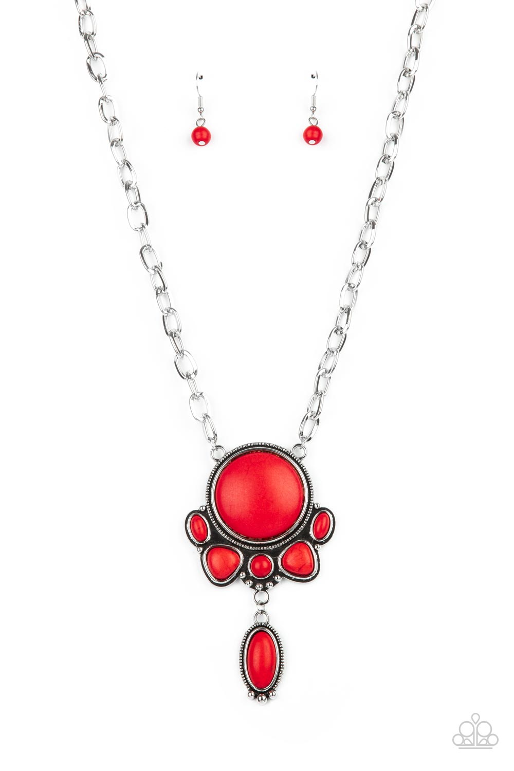 Paparazzi Geographically Gorgeous - Red Necklace - A Finishing Touch Jewelry