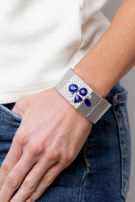 Paparazzi Flickering Fortune - Blue Bracelet-Paparazzi Jewelry Images