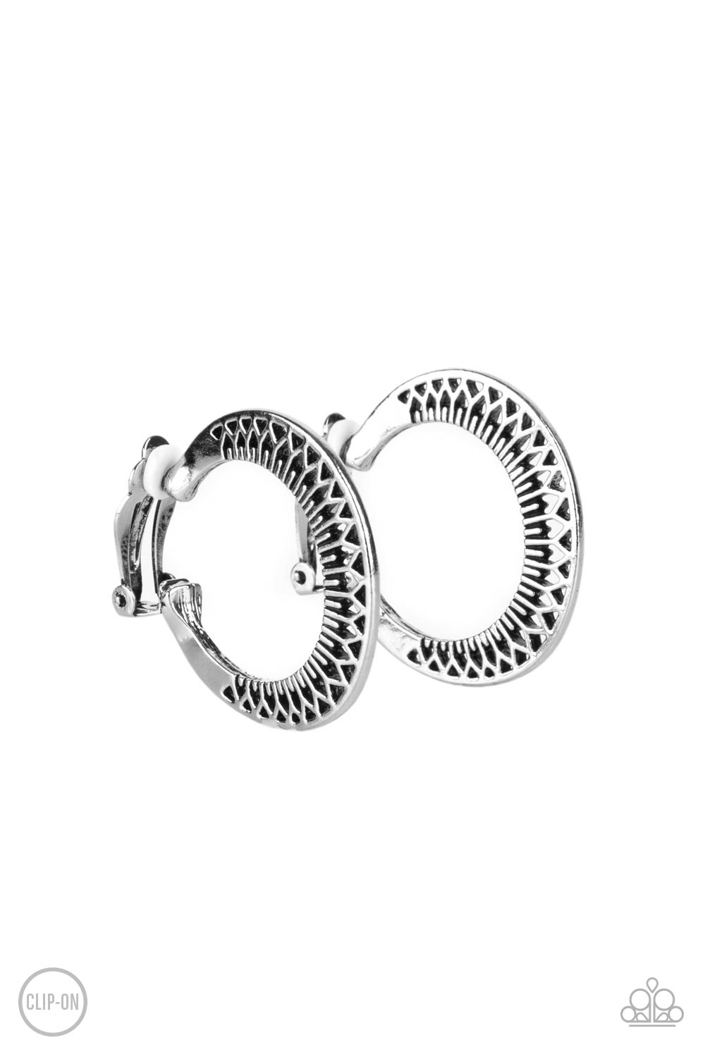 Paparazzi Moon Child Charisma - Silver Clip-On Earrings - A Finishing Touch Jewelry