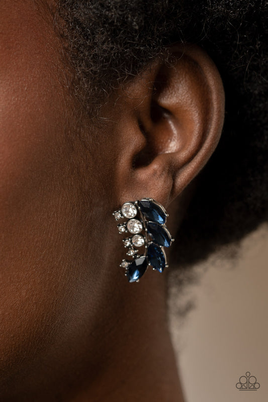 Paparazzi Flawless Fronds - Blue Earrings - A Finishing Touch Jewelry