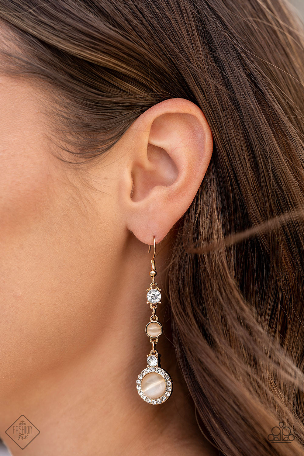 Paparazzi Epic Elegance - Gold Fashion Fix Earrings - A Finishing Touch Jewelry