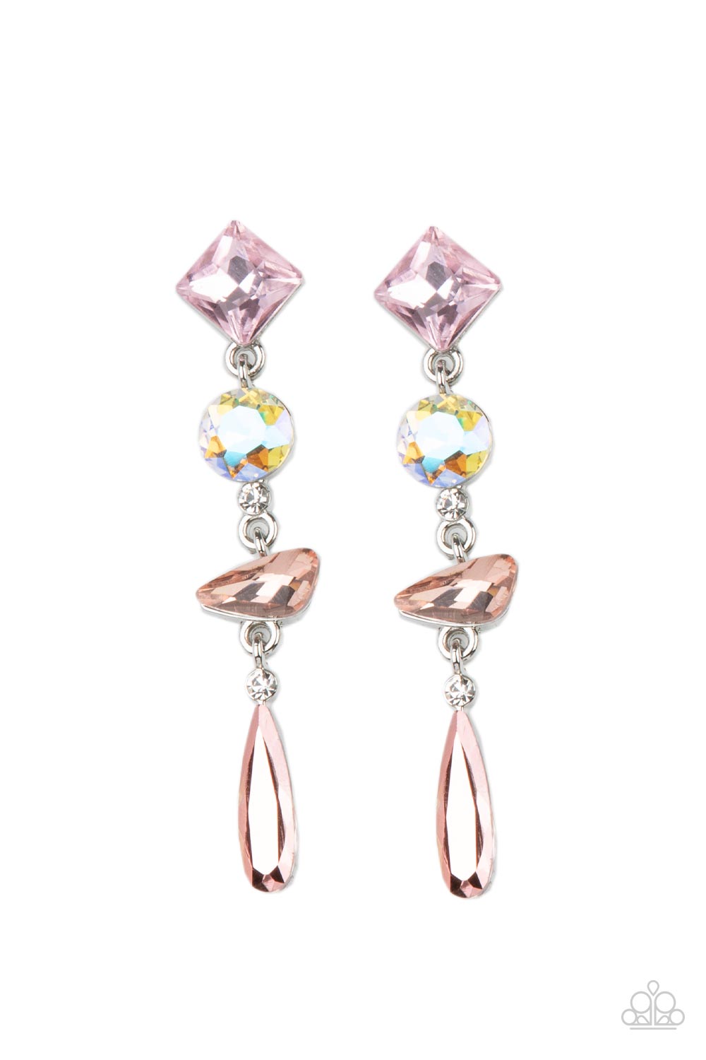 Paparazzi Rock Candy Elegance - Pink Earrings - A Finishing Touch Jewelry
