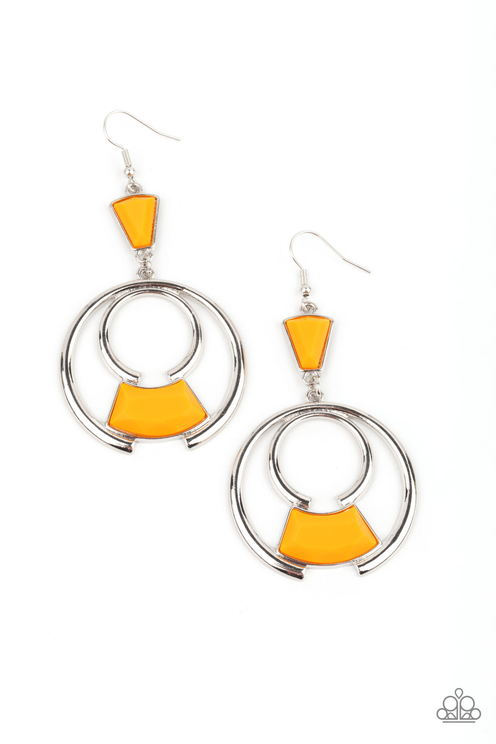Paparazzi Deco Dancing - Orange Earrings - A Finishing Touch Jewelry
