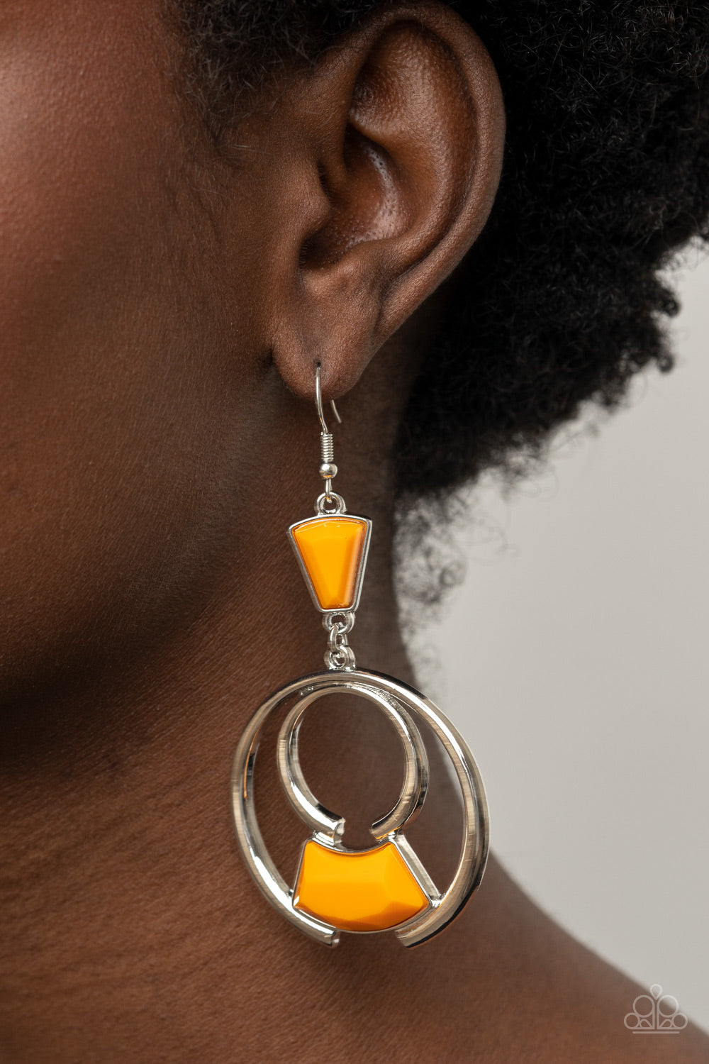 Paparazzi Deco Dancing - Orange Earrings - A Finishing Touch Jewelry