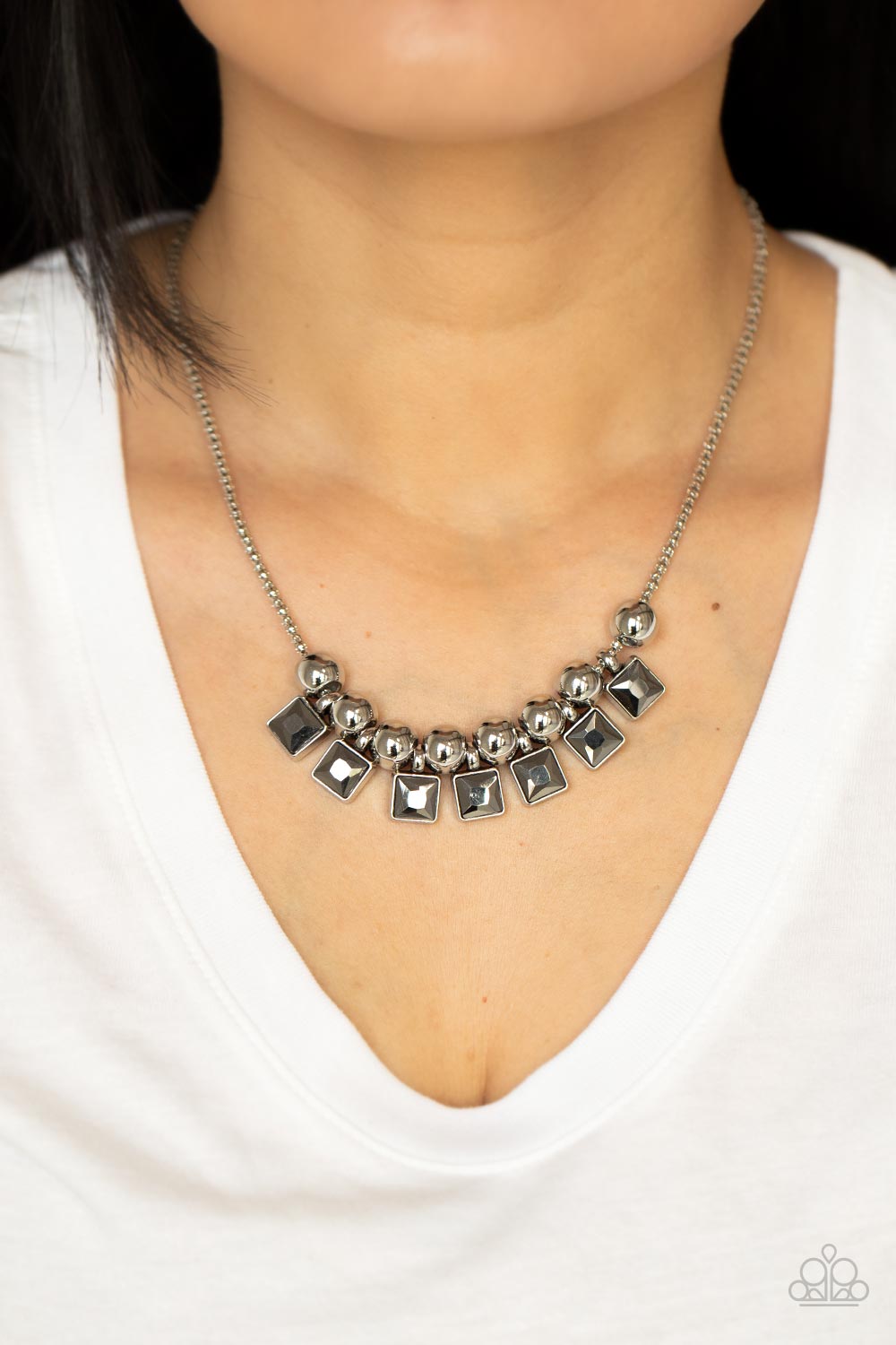 Paparazzi Graciously Audacious - Silver Necklace - A Finishing Touch Jewelry