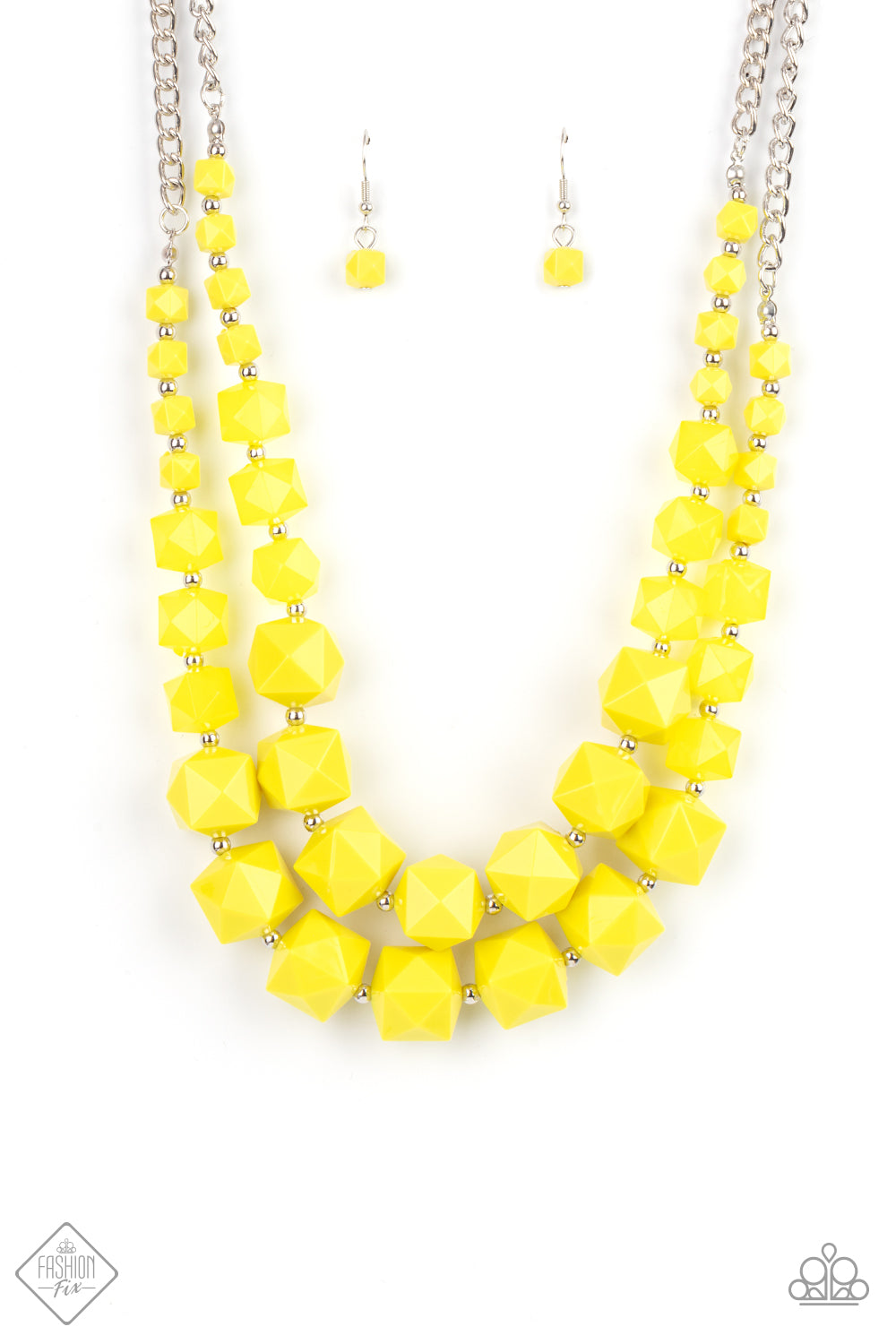 Paparazzi Summer Excursion - Yellow Fashion Fix Necklace - A Finishing Touch Jewelry