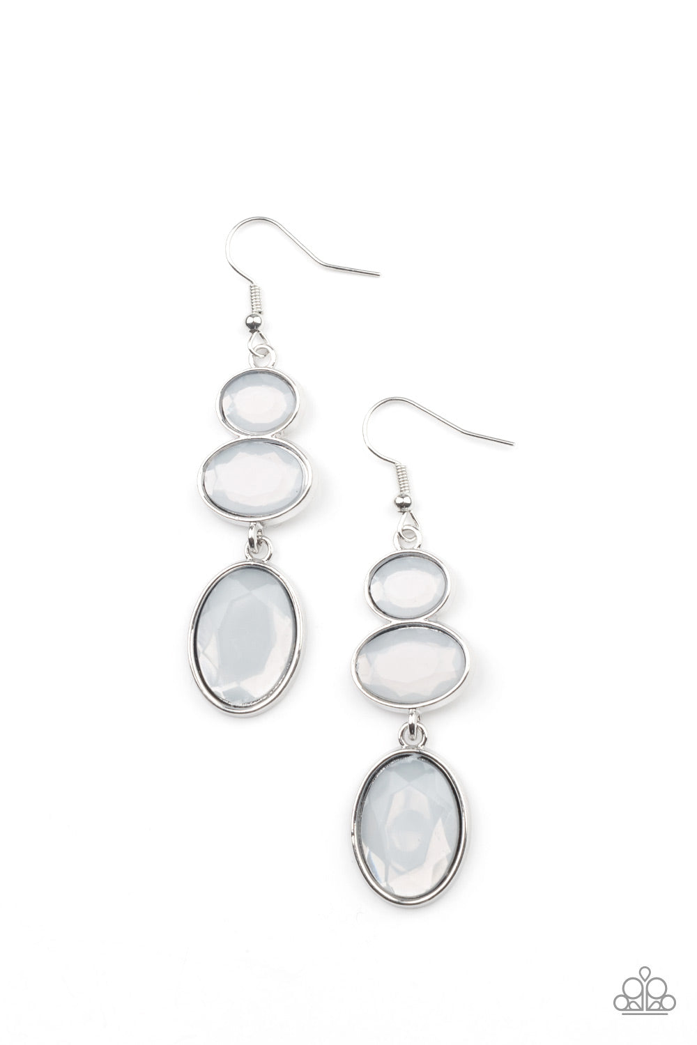 Paparazzi Tiers Of Tranquility - White Earrings - A Finishing Touch Jewelry