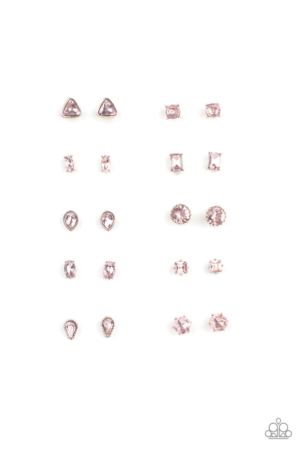 Paparazzi Starlet Shimmer Pink Rhinestones Post Earrings - A Finishing Touch Jewelry