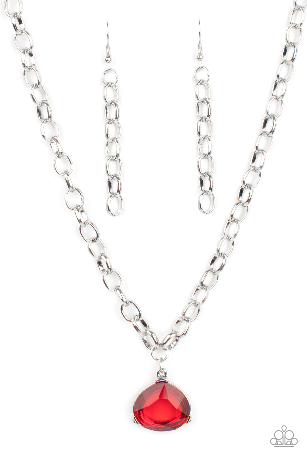 Paparazzi Gallery Gem - Red Necklace - A Finishing Touch Jewelry