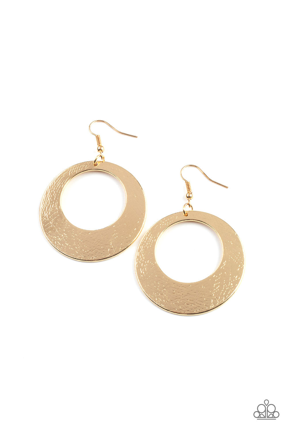 Paparazzi Outer Plains - Gold Earrings - A Finishing Touch Jewelry