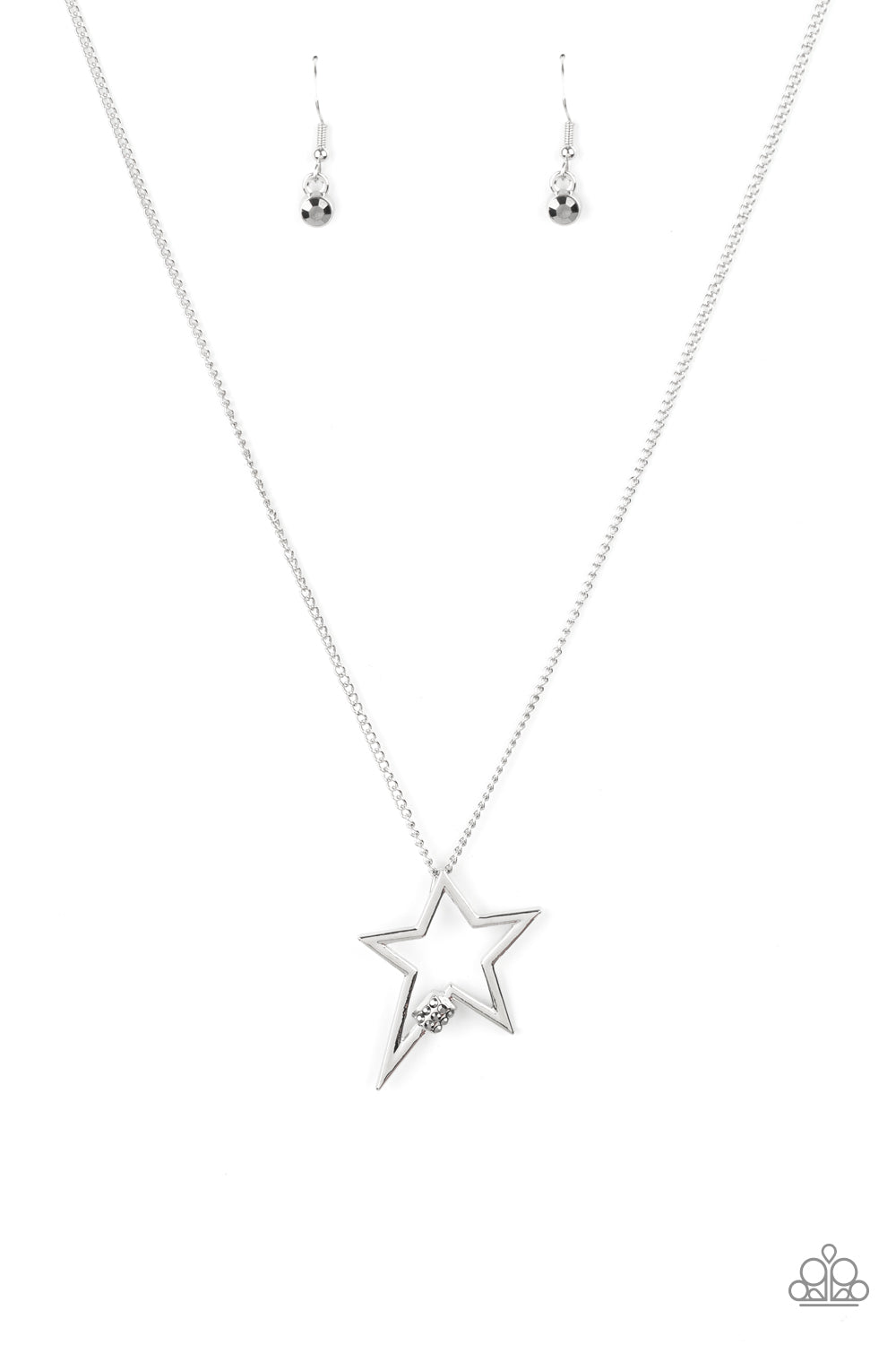 Paparazzi Light Up The Sky - Silver Necklace - A Finishing Touch Jewelry