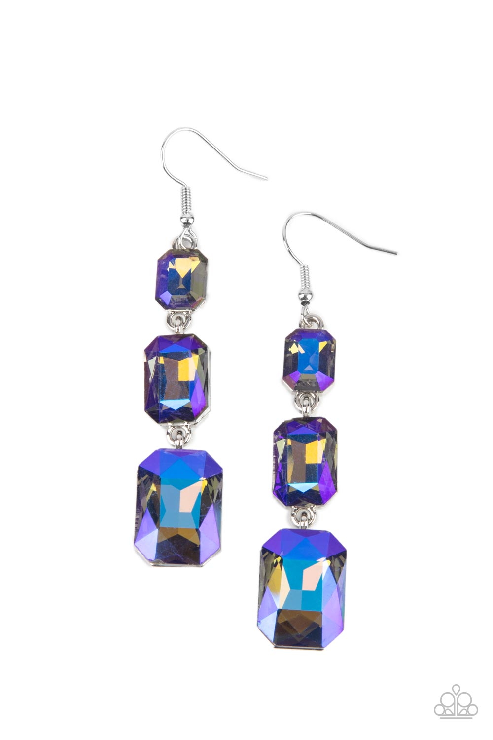 Paparazzi Cosmic Red Carpet - Blue Earrings - A Finishing Touch Jewelry