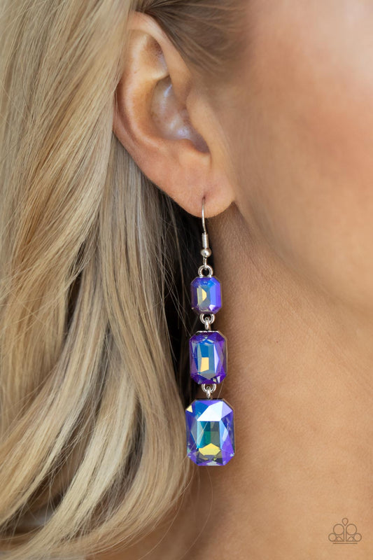 Paparazzi Cosmic Red Carpet - Blue Earrings - A Finishing Touch Jewelry