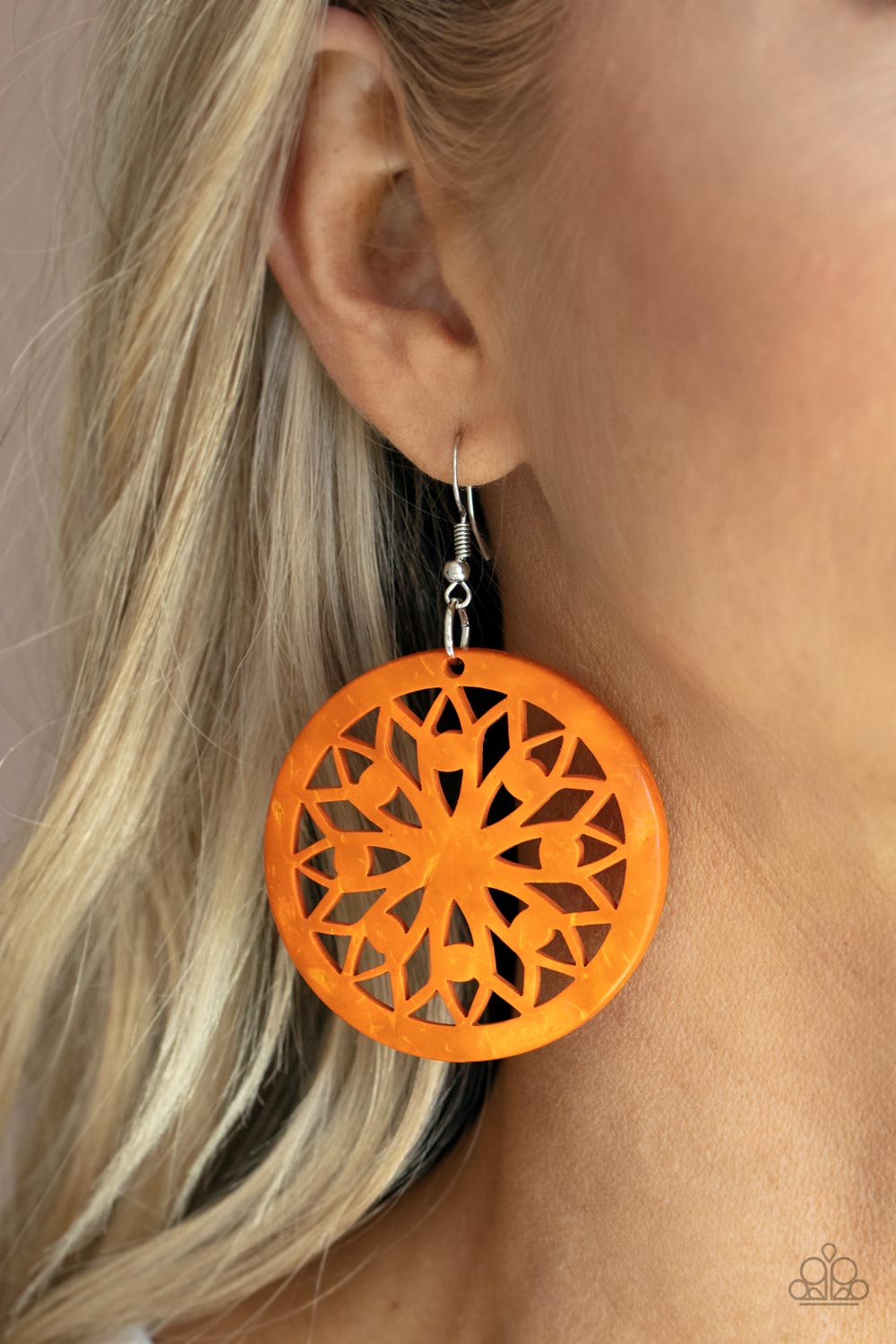 Paparazzi Ocean Canopy - Orange Earrings - A Finishing Touch Jewelry