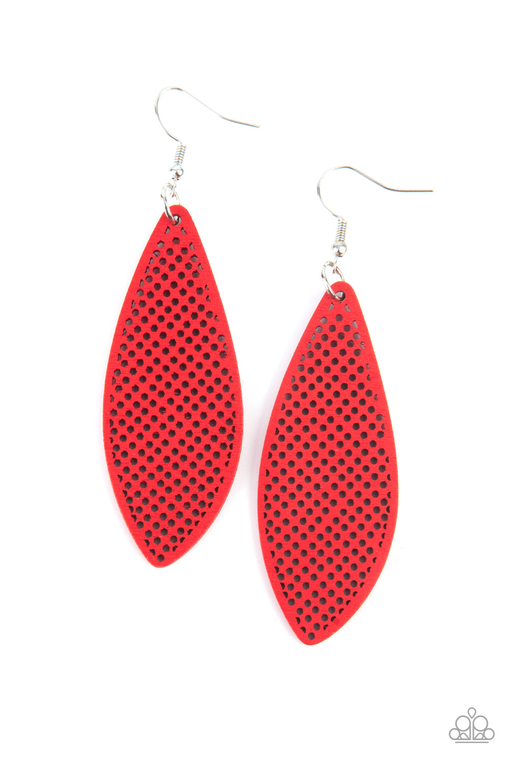 Paparazzi Surf Scene - Red Earrings - A Finishing Touch Jewelry