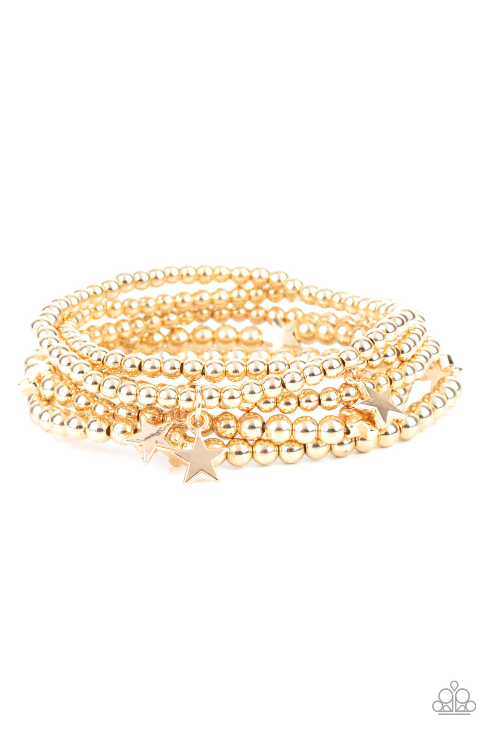 Paparazzi American All-Star - Gold Bracelet - A Finishing Touch Jewelry