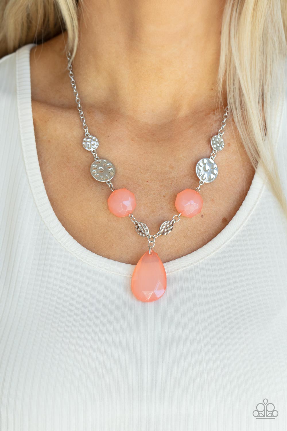 Paparazzi DEW What You Wanna DEW - Orange Necklace - A Finishing Touch Jewelry