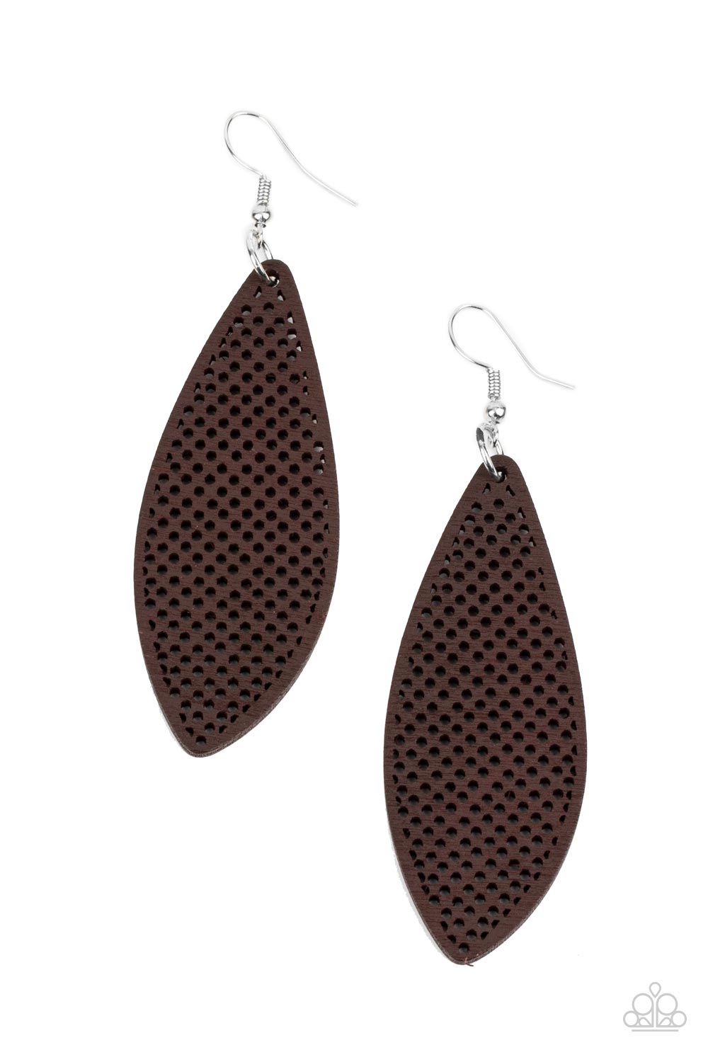 Paparazzi Surf Scene - Brown Earrings - A Finishing Touch Jewelry