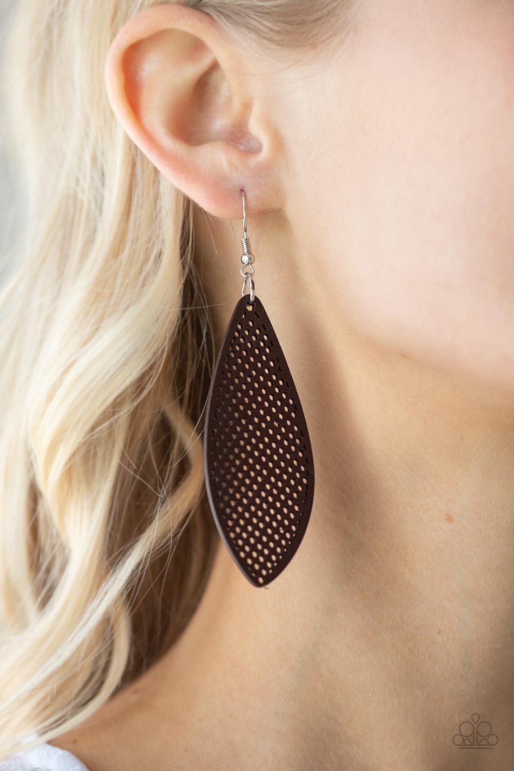 Paparazzi Surf Scene - Brown Earrings - A Finishing Touch Jewelry
