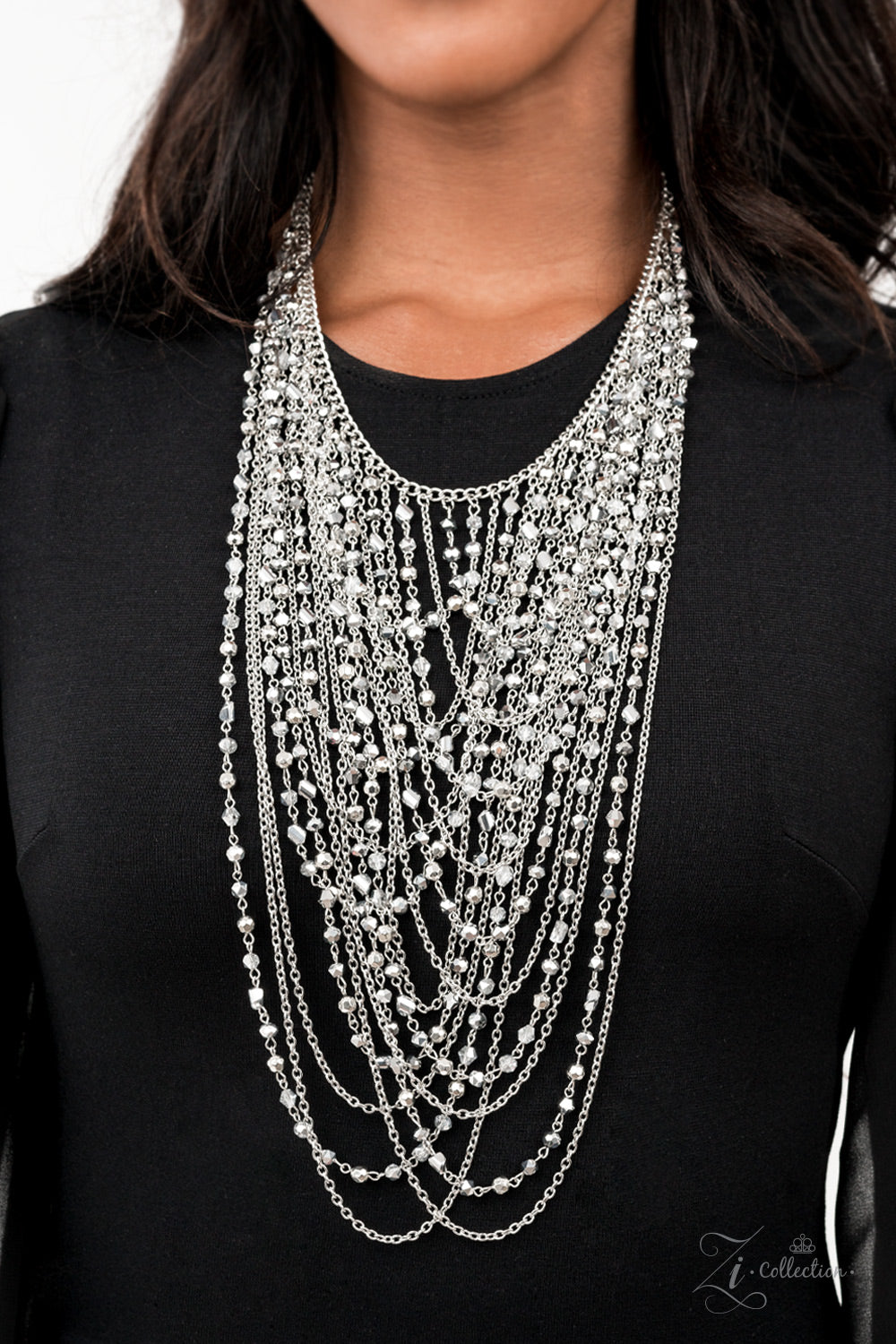 Paparazzi Enticing 2021 Zi Collection Silver Necklace - A Finishing Touch Jewelry