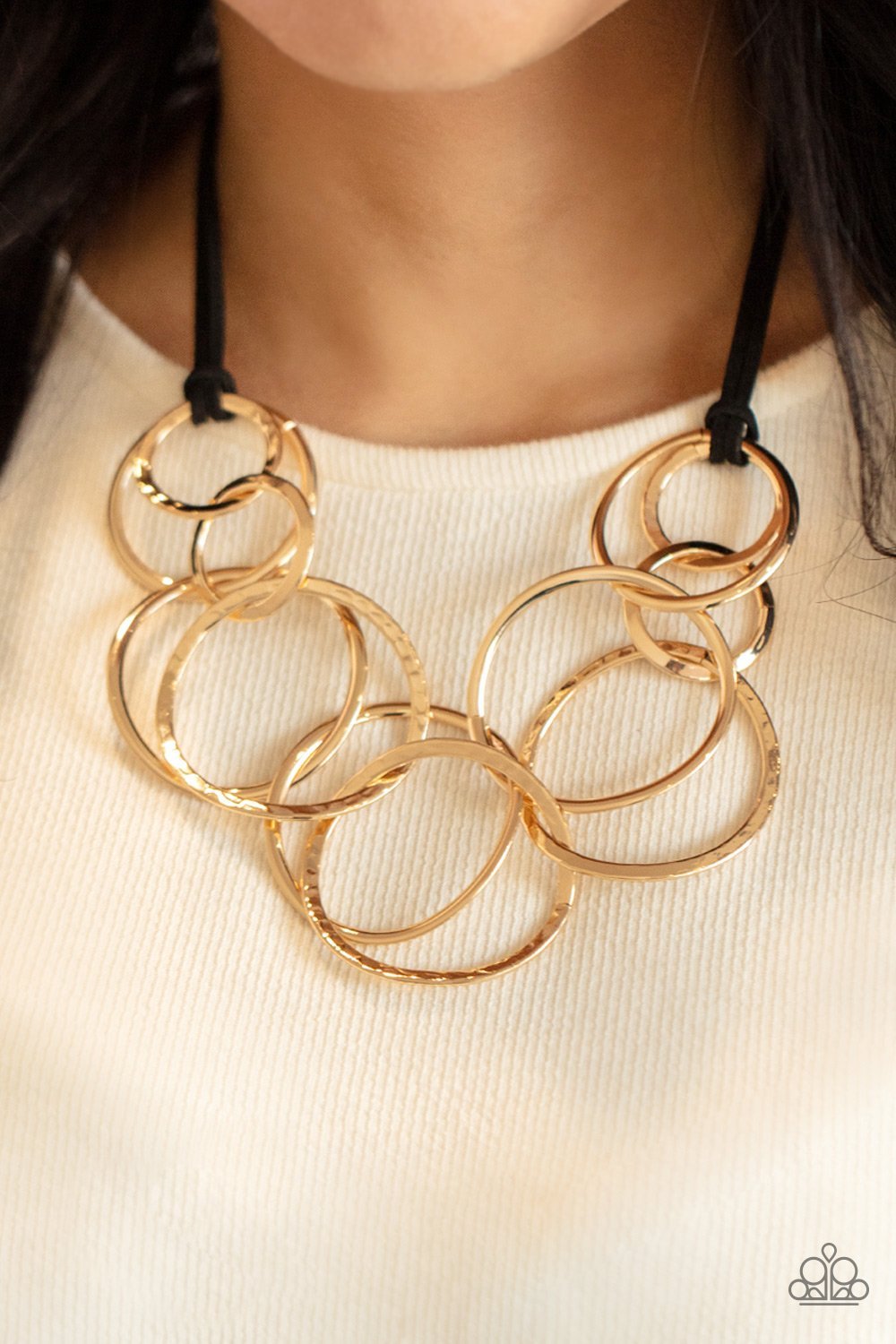 Paparazzi Spiraling Out of COUTURE - Gold Necklace - A Finishing Touch Jewelry