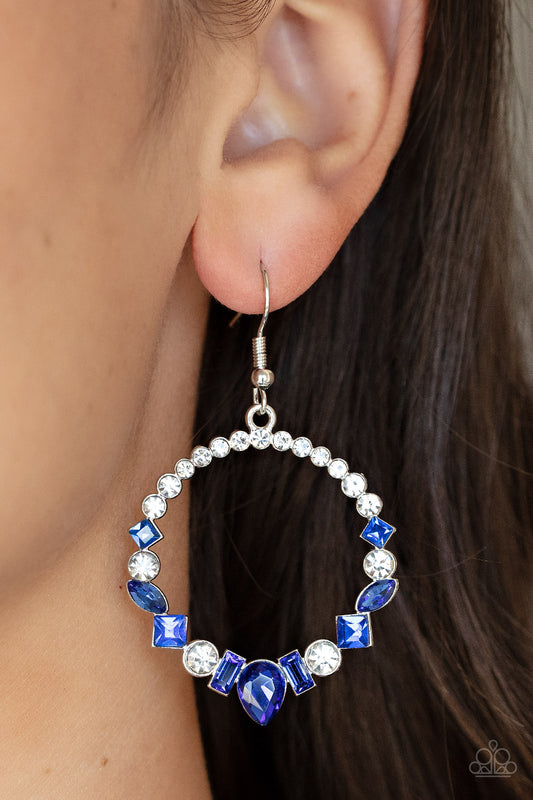 Paparazzi Revolutionary Refinement - Blue Earring-Paparazzi Jewelry Images