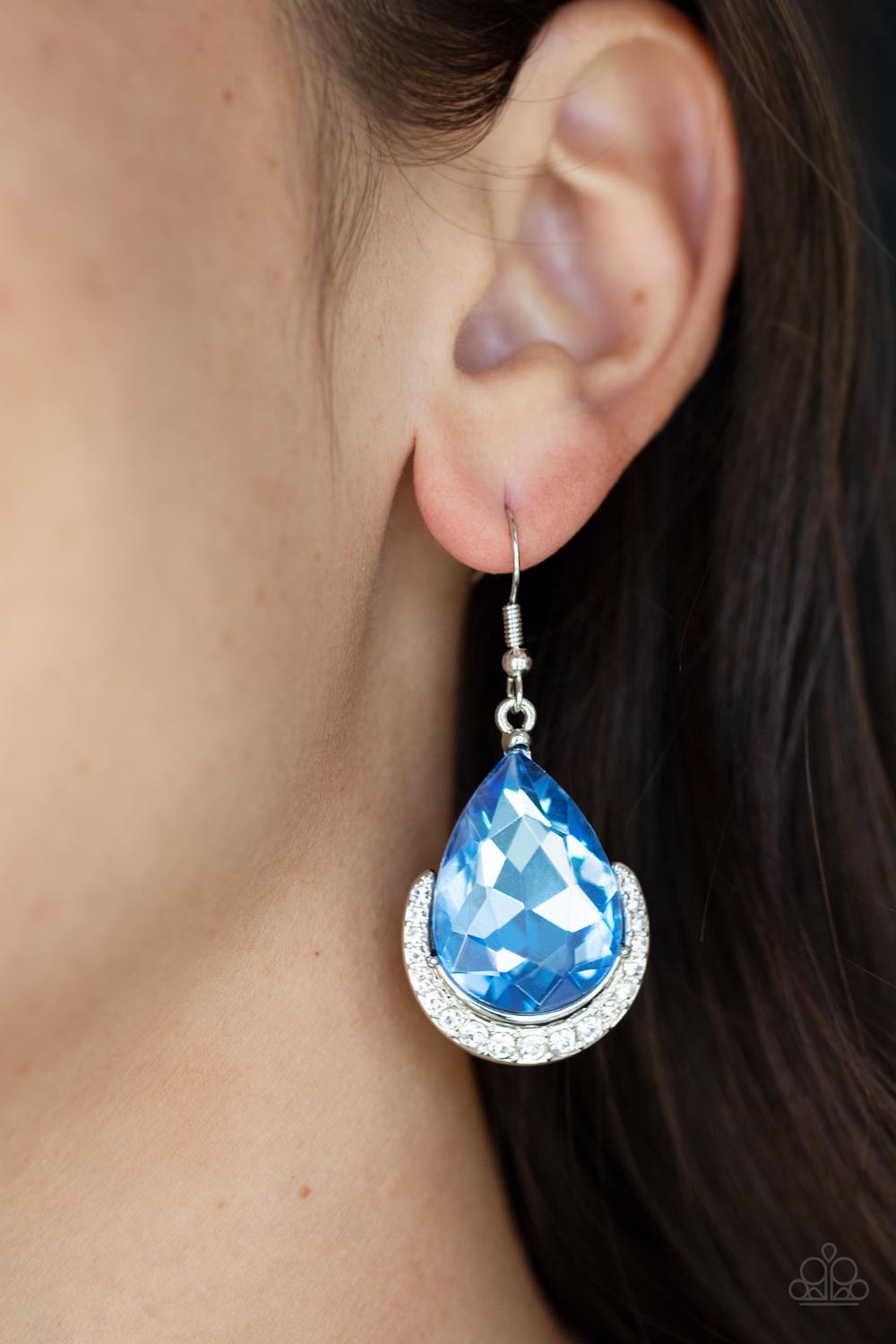 Paparazzi Mega Marvelous - Blue Earrings - A Finishing Touch Jewelry