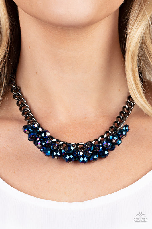 Paparazzi Galactic Knockout - Blue Necklace - A Finishing Touch Jewelry