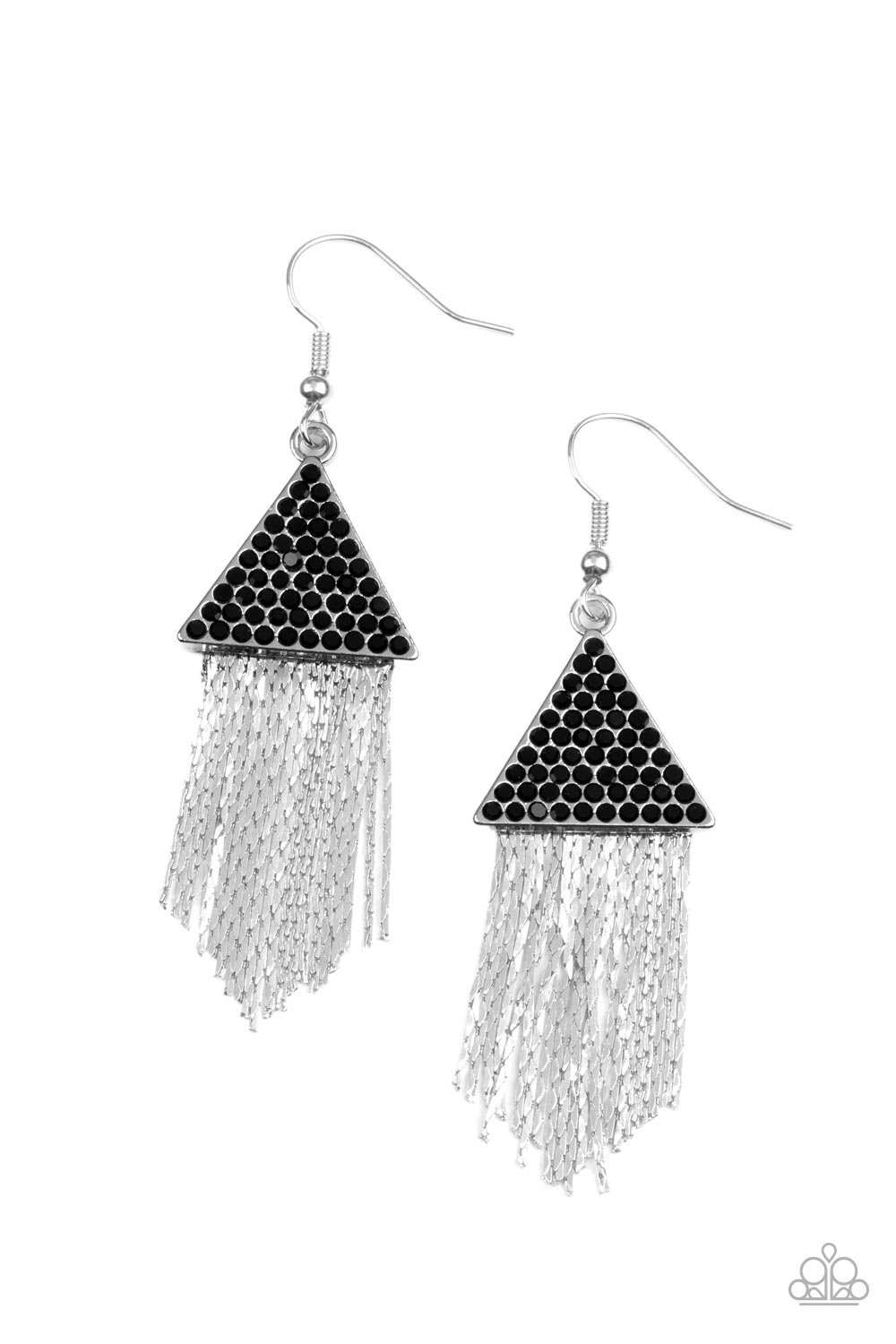A Finishing Touch Pyramid SHEEN - Black Earrings