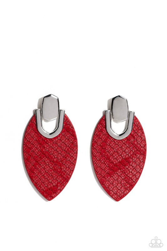 A Finishing Touch Wildly Workable - Red Earrings