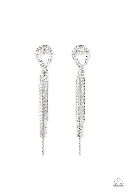 Paparazzi Luxury Lasso - White Earrings- Paparazzi Jewelry Images