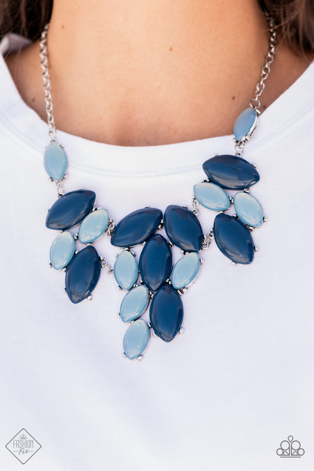 Paparazzi Nautical Date Night Nouveau Fashion Fix - Blue Necklace - A Finishing Touch Jewelry