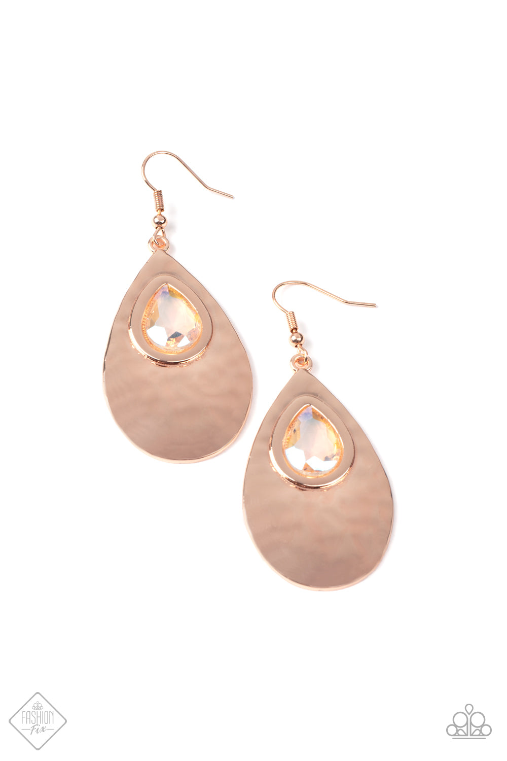 Paparazzi Tranquil Trove Fashion Fix - Rose Gold Earrings - A Finishing Touch Jewelry