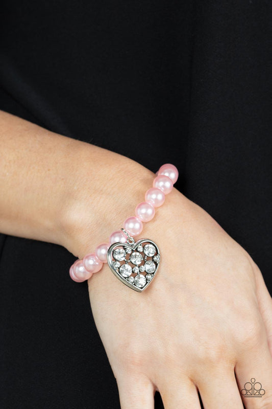 Paparazzi Cutely Crushing - Pink Bracelet - A Finishing Touch Jewelry