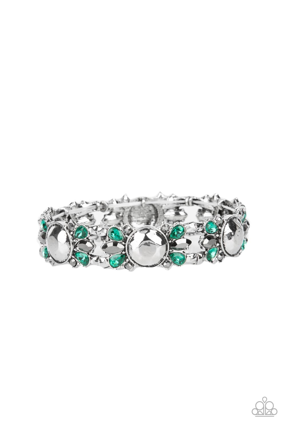 Paparazzi Definitively Diva - Green Bracelet - A Finishing Touch Jewelry