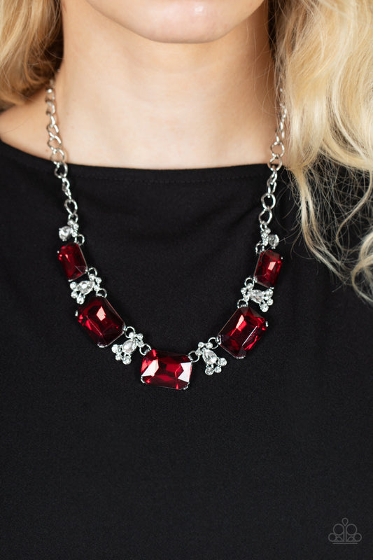 Paparazzi Flawlessly Famous - Red Necklace - A Finishing Touch Jewelry