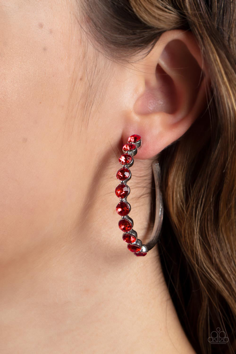 Paparazzi Photo Finish - Red Earrings - A Finishing Touch Jewelry