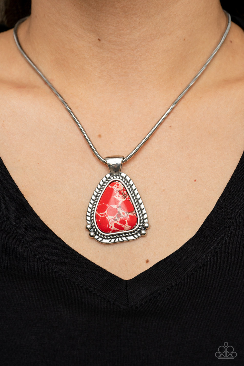 Paparazzi Artisan Adventure - Red Necklace - A Finishing Touch Jewelry