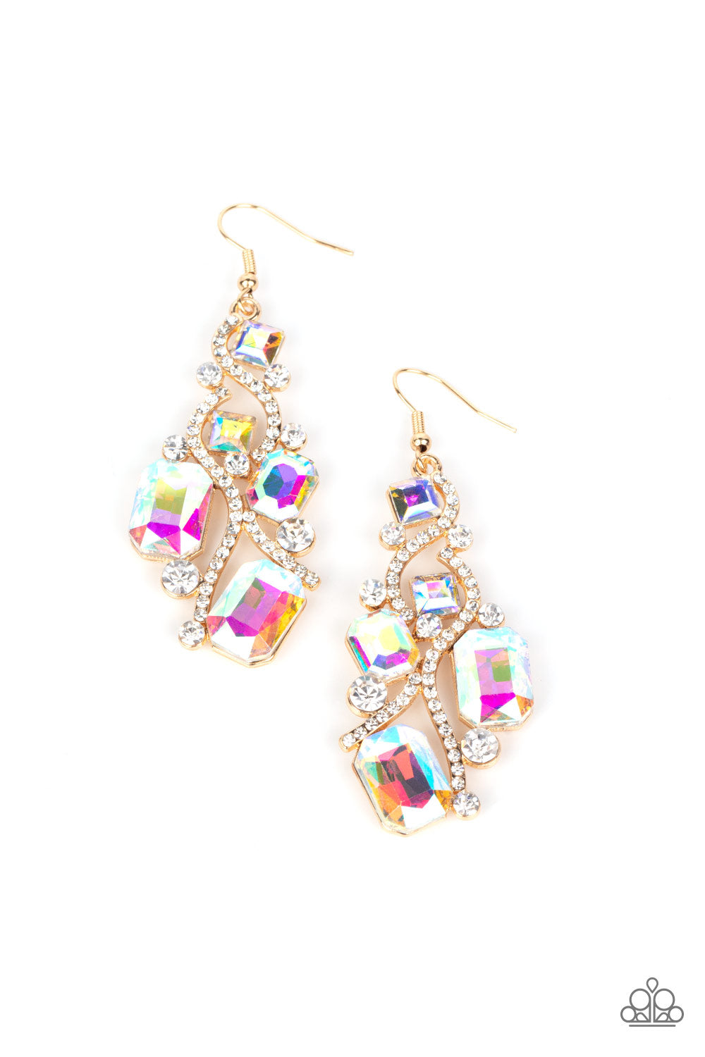 Paparazzi Interstellar Illumination - Multi Earrings - December 2021 Life Of The Party Exclusive - A Finishing Touch Jewelry
