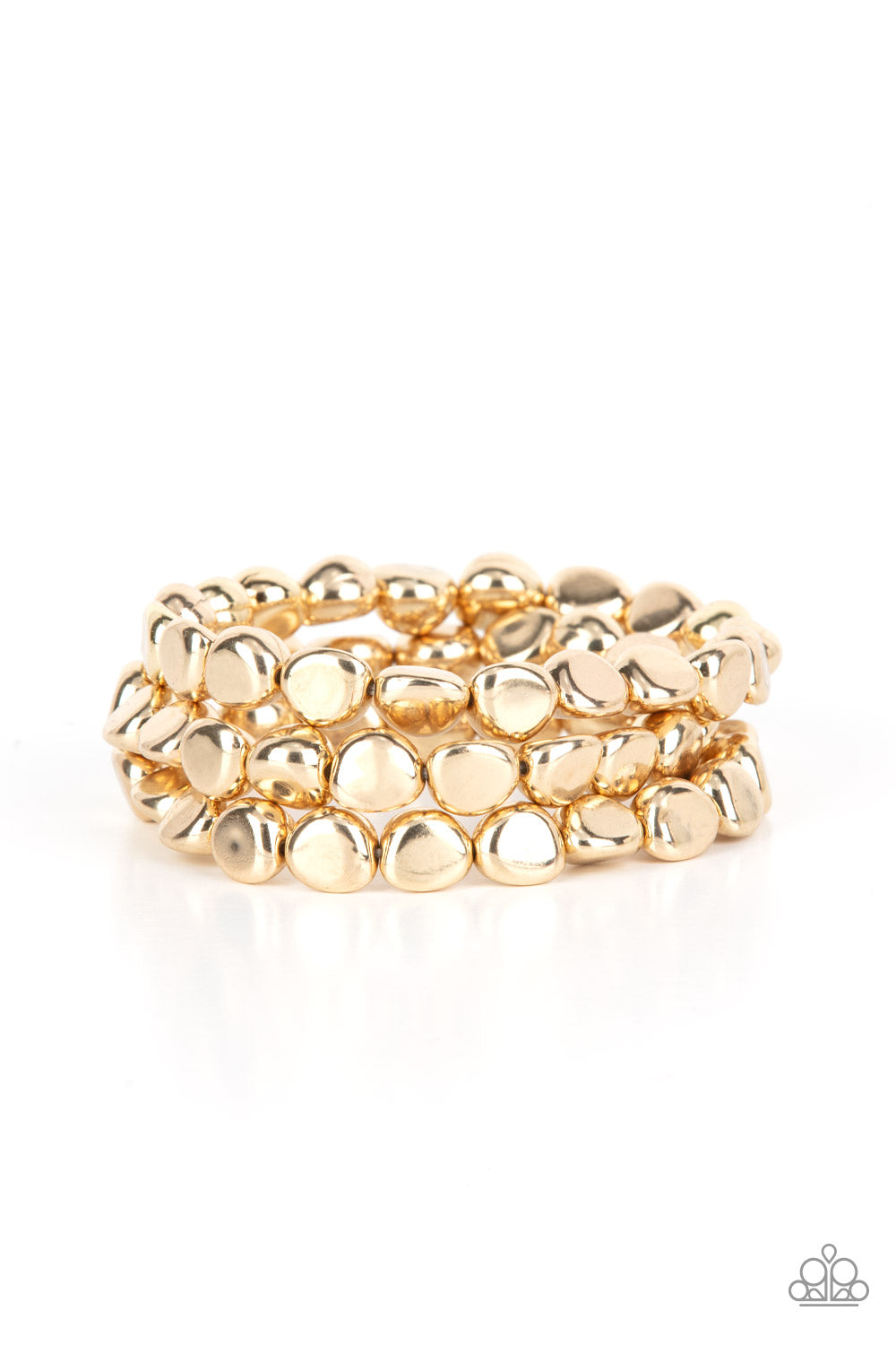 Paparazzi HAUTE Stone - Gold Bracelet - A Finishing Touch Jewelry