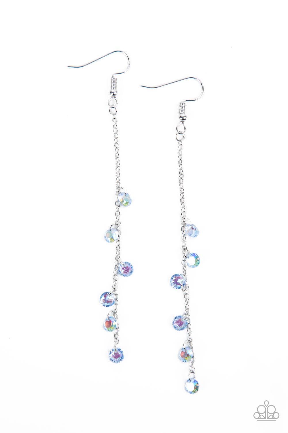 Paparazzi Extended Eloquence - Blue Earrings - A Finishing Touch Jewelry